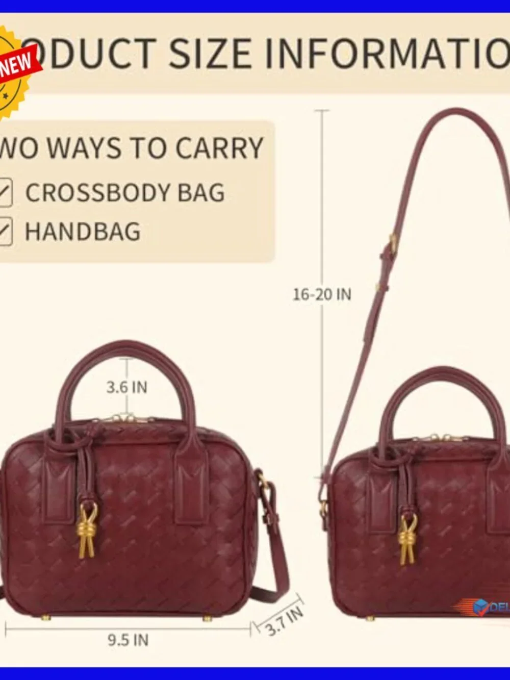Handmade Woven Leather Hobo Bag with Adjustable Crossbody Strap